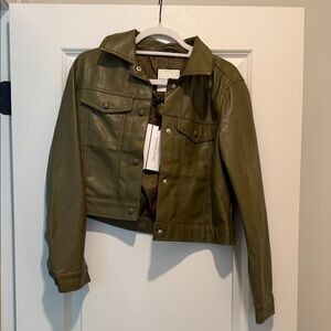 Bagatelle Olive Green Leather Jacket